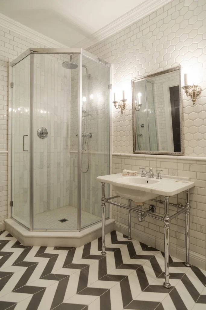 silver bathroom decor ideas