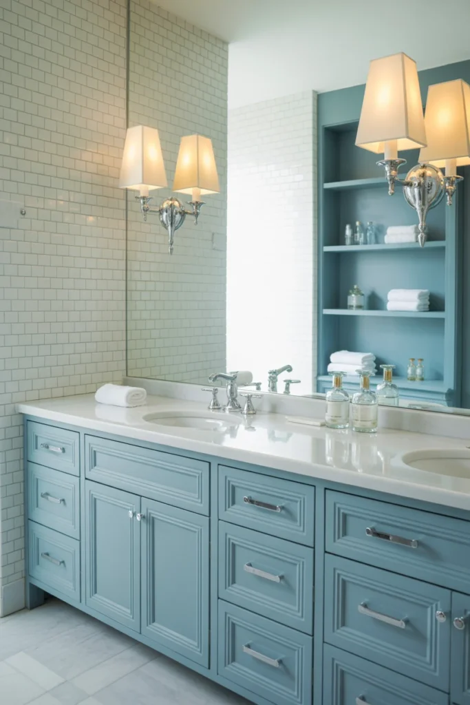 silver bathroom decor ideas