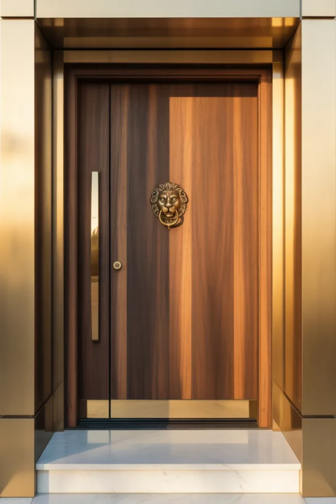 wooden single main door design