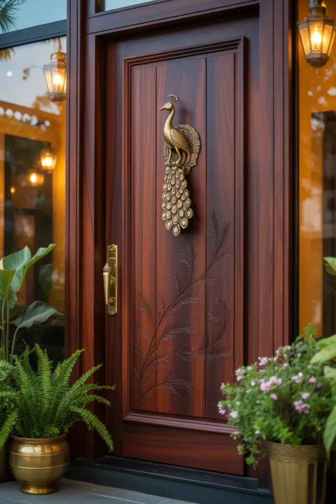 wooden single main door design