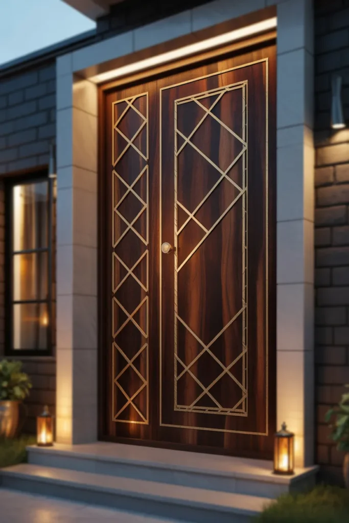 wooden single main door design