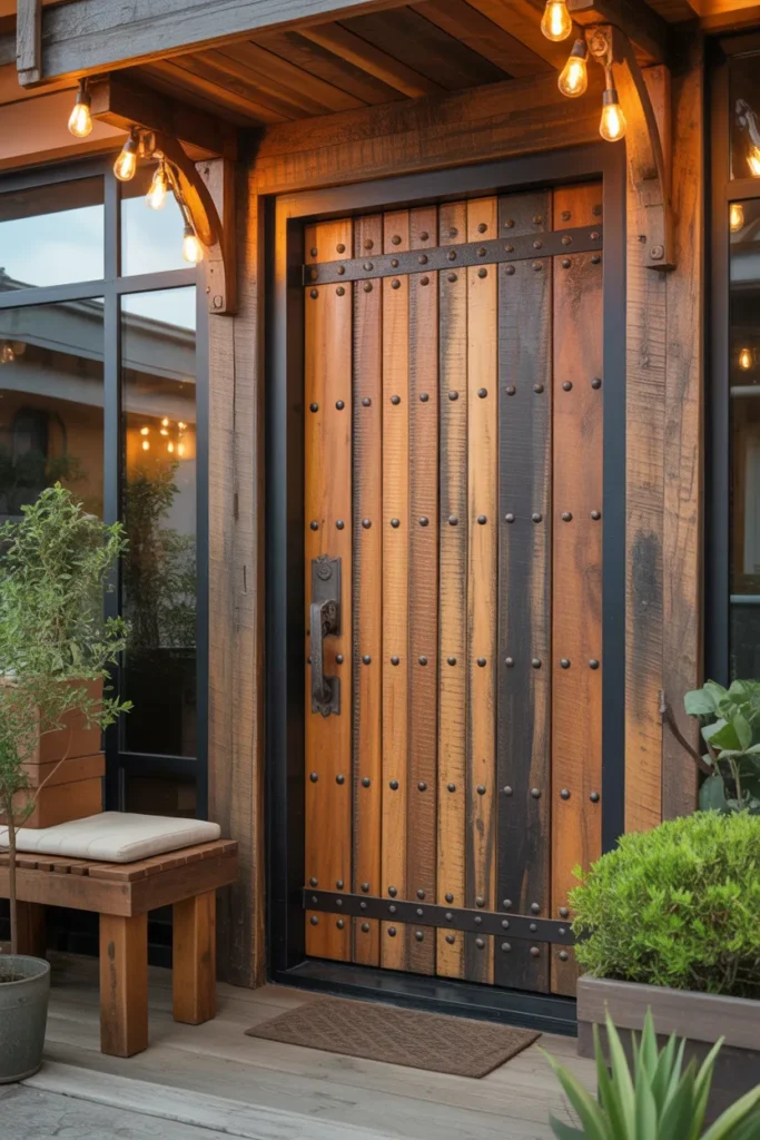 wooden single main door design