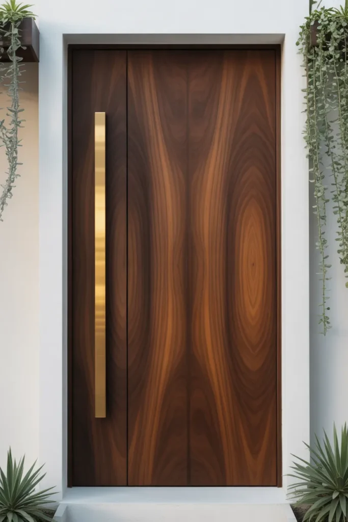 wooden single main door design