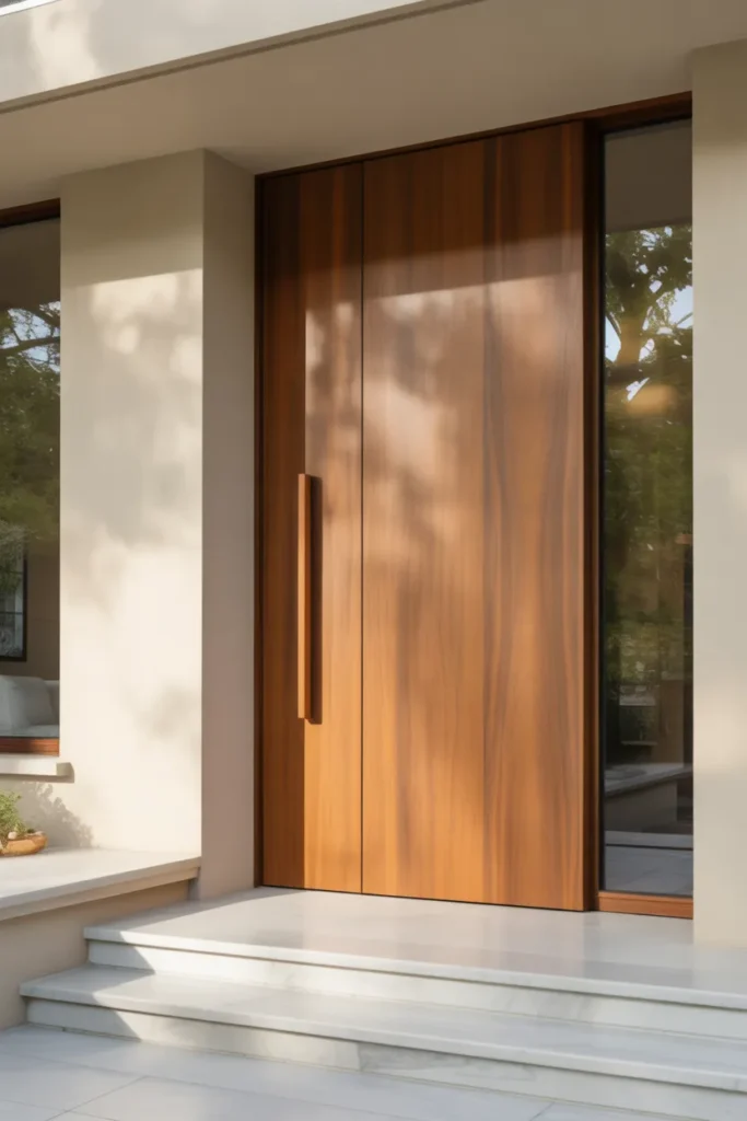 wooden single main door design