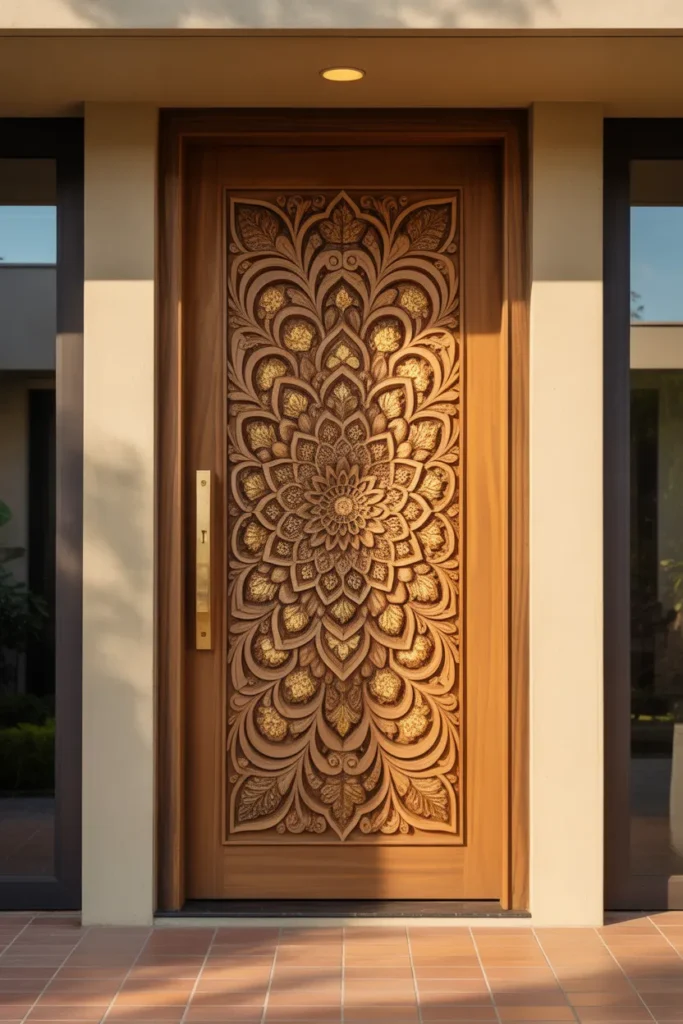 wooden single main door design