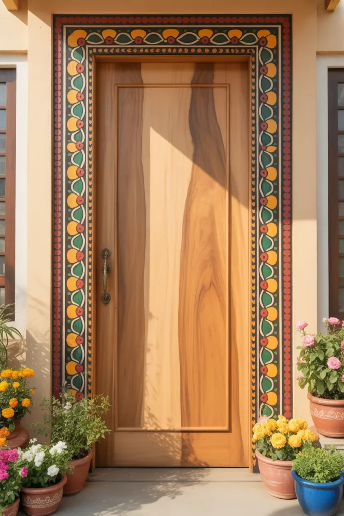 wooden single main door design
