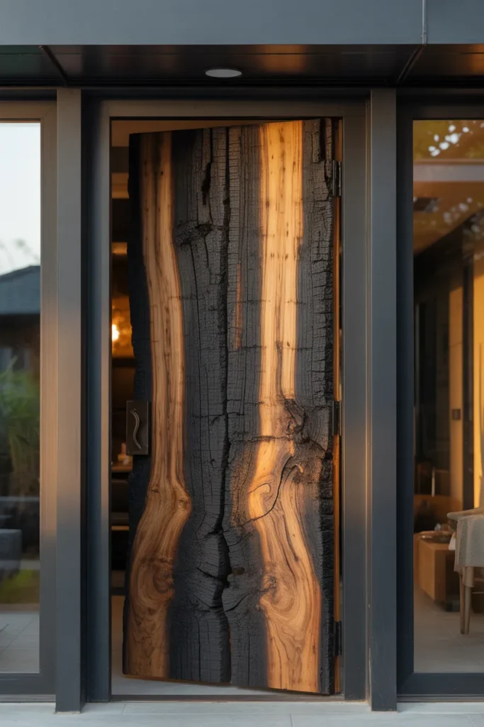 wooden single main door design