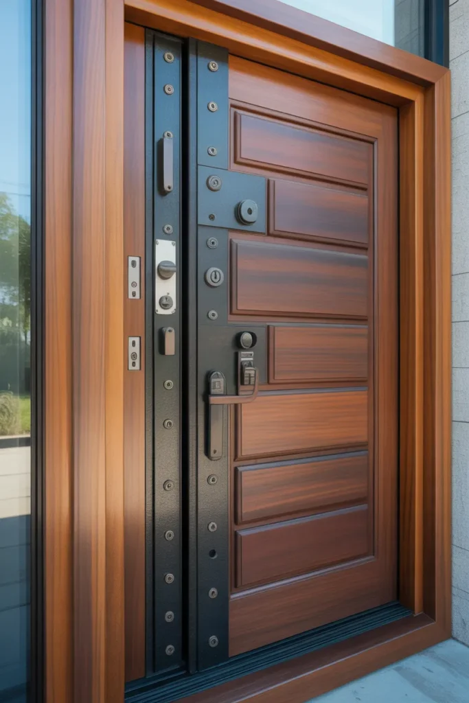 wooden single main door design