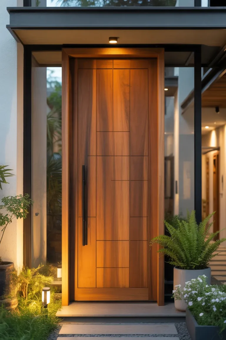 20 Wooden Single Main Door Designs