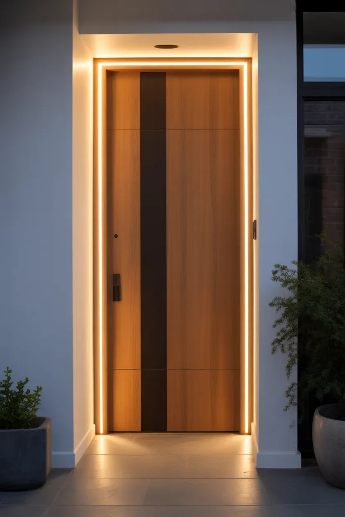 wooden single main door design