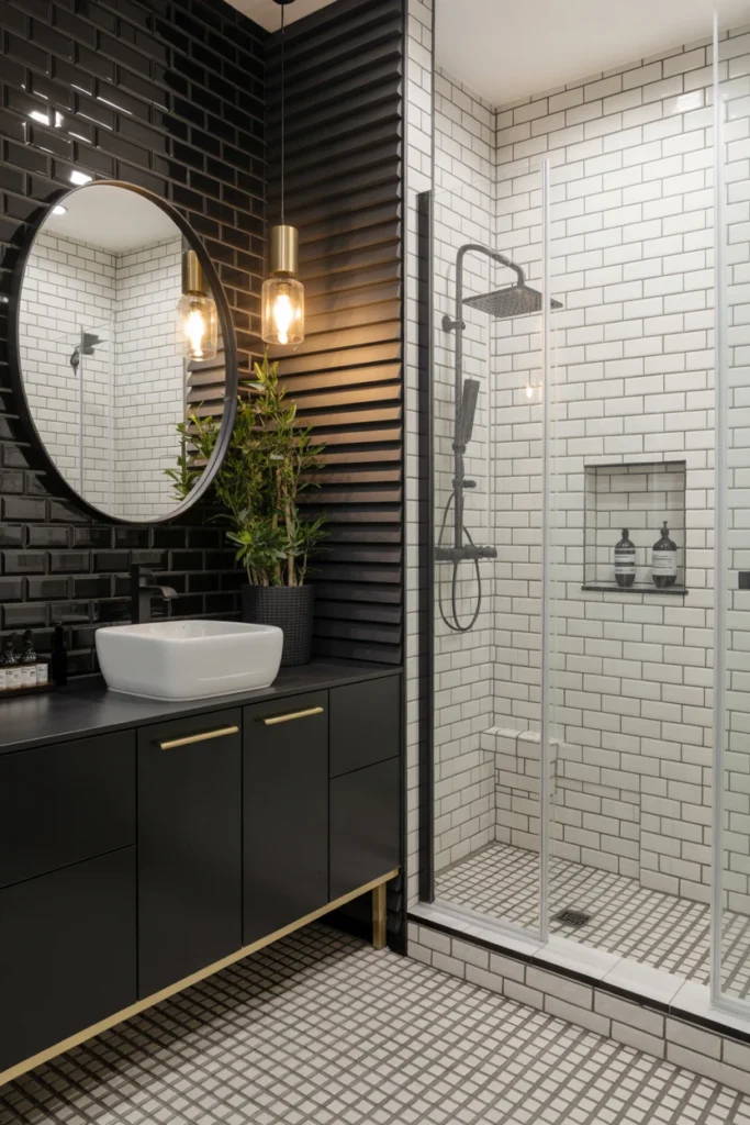 black and white bathroom decor ideas