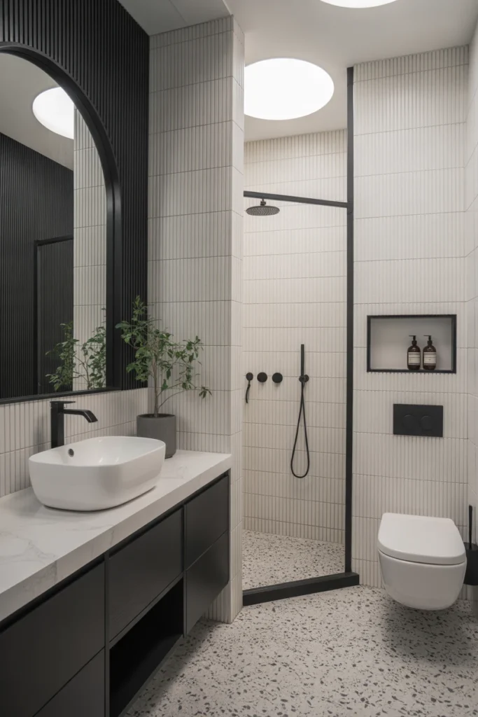 black and white bathroom decor ideas