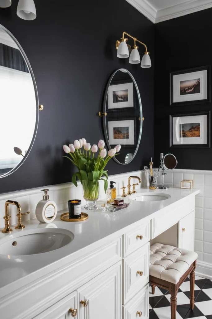 black and white bathroom decor ideas