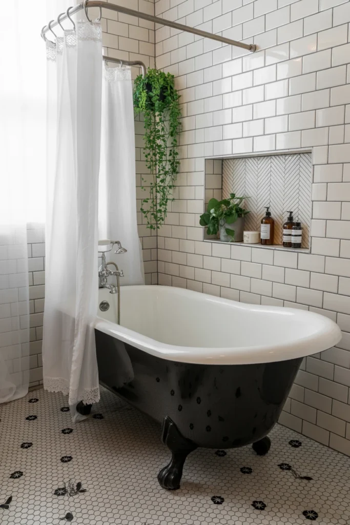 black and white bathroom decor ideas