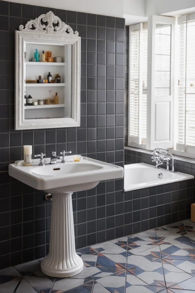 black and white bathroom decor ideas