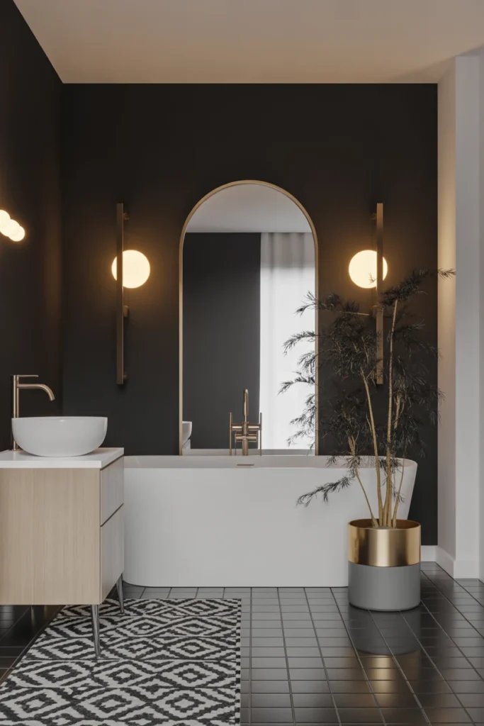 black and white bathroom decor ideas