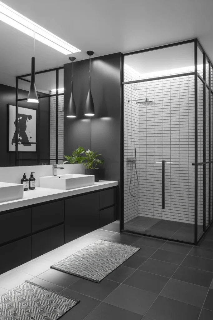 black and white bathroom decor ideas