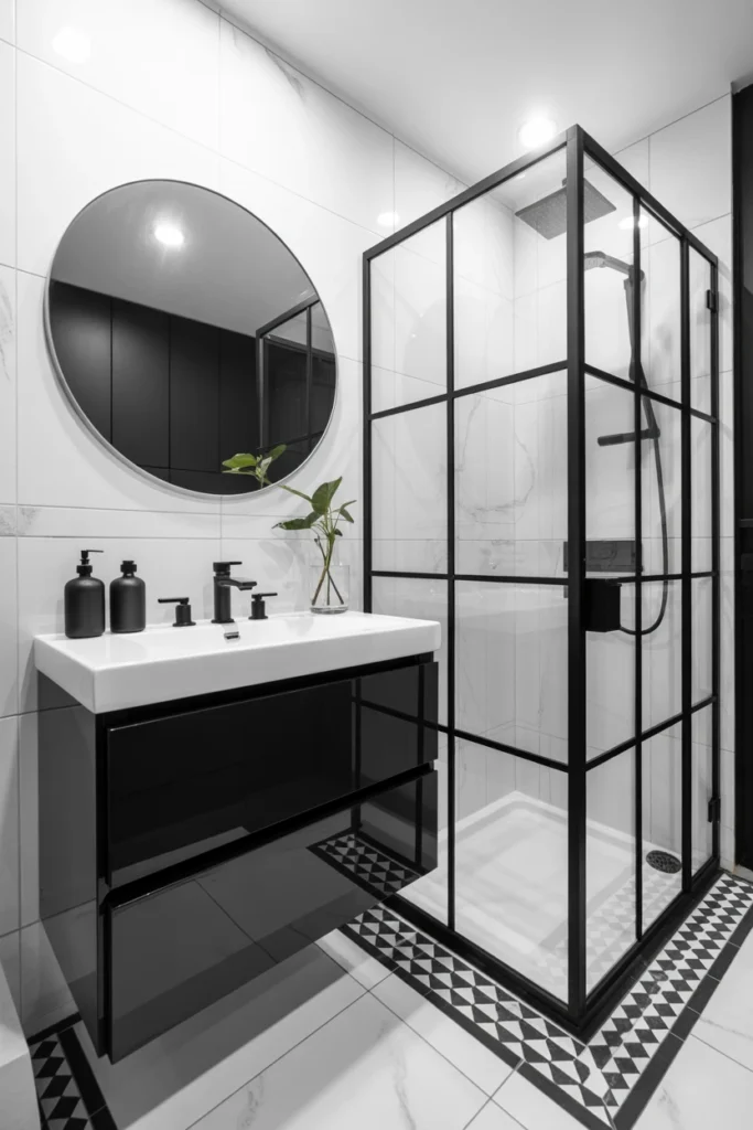 black and white bathroom decor ideas