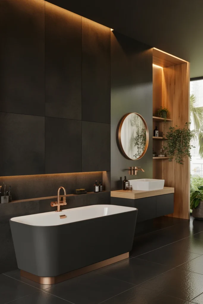black bathroom decor ideas