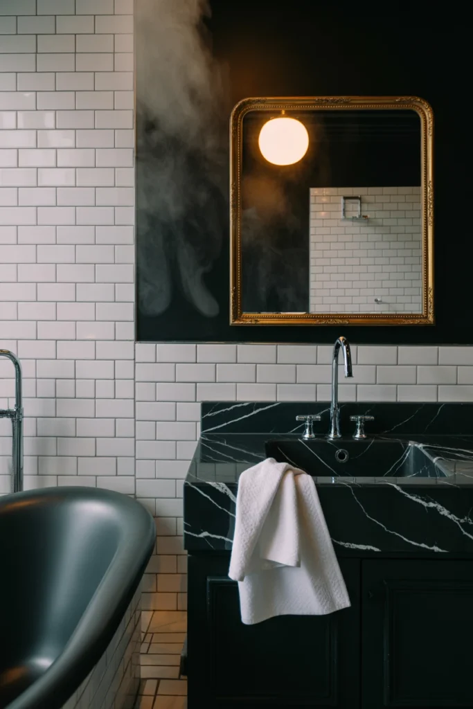 black bathroom decor ideas