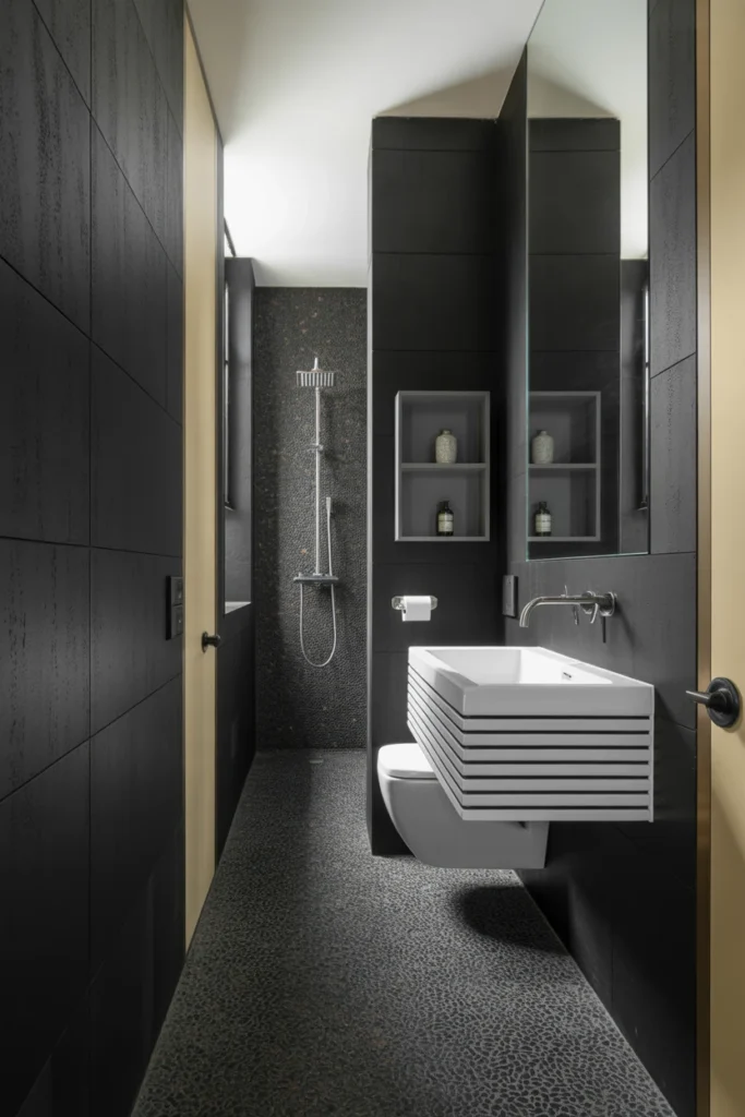 black bathroom decor ideas