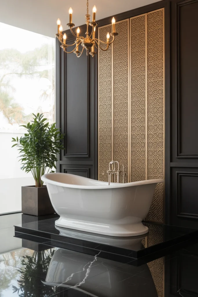 black bathroom decor ideas