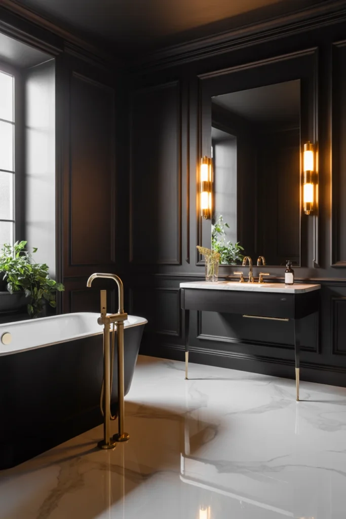 black bathroom decor ideas