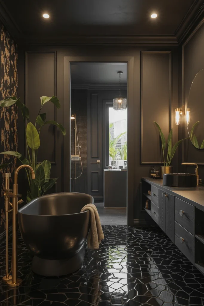black bathroom decor ideas