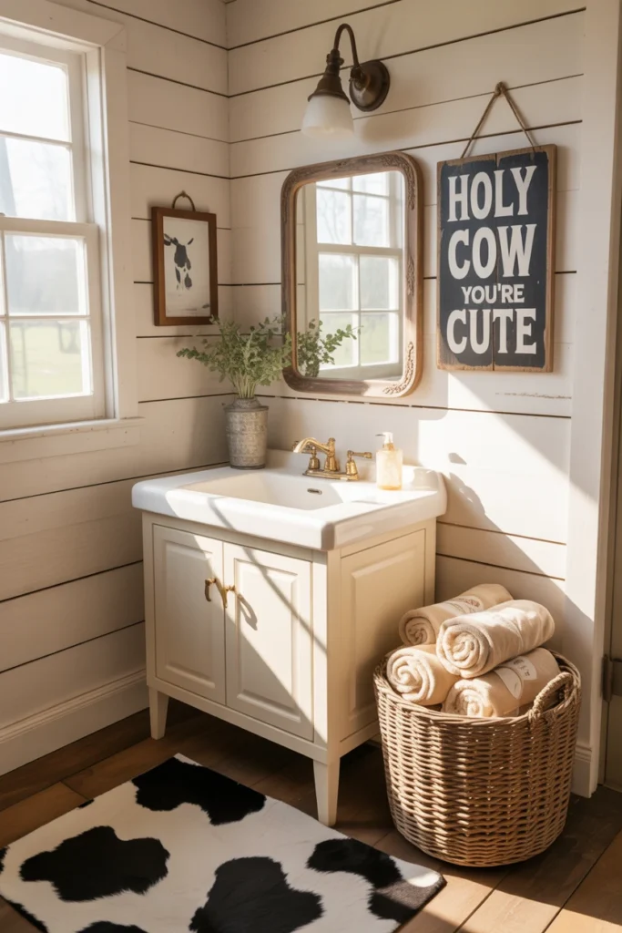 cow bathroom decor ideas