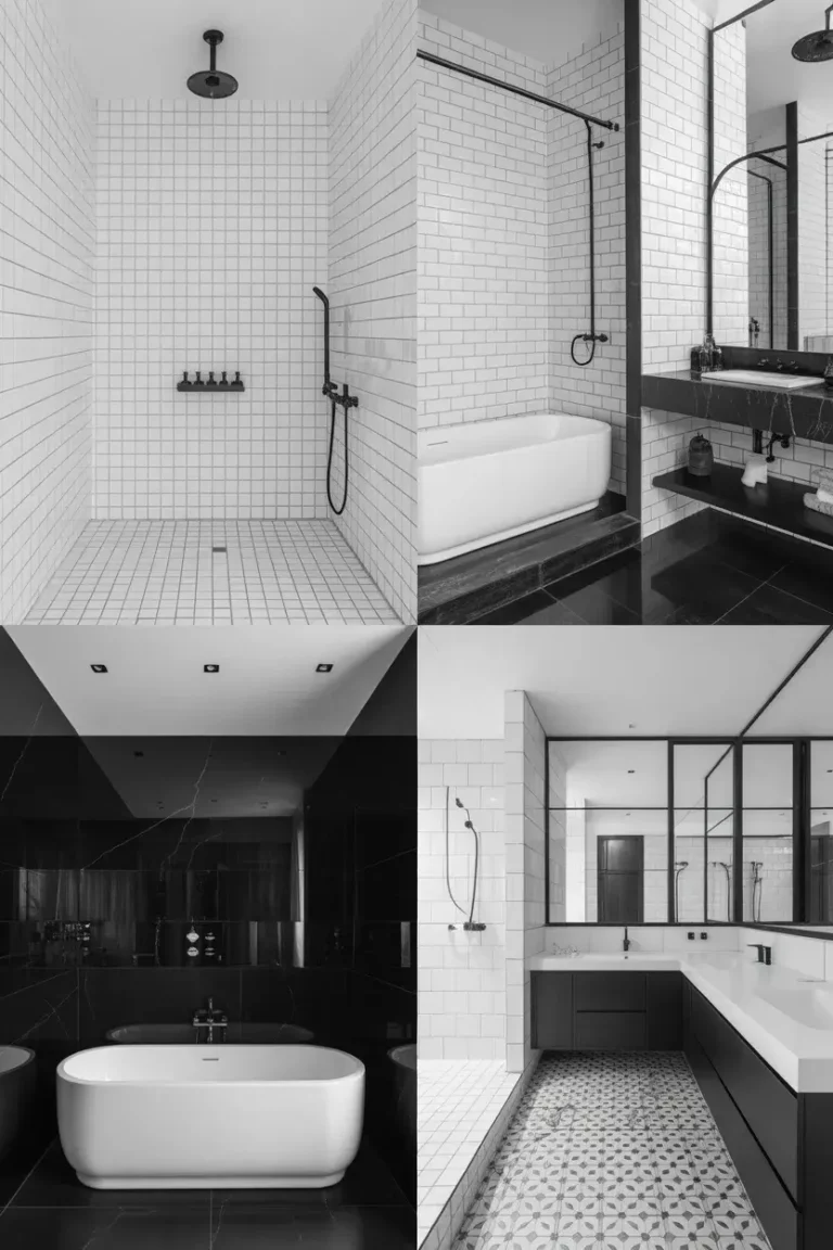 12 Black and White Bathroom Decor Ideas You’ll Want to Copy Immediately