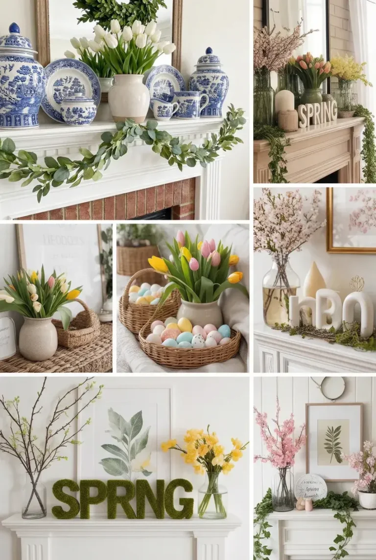 22+ Spring Mantle Decor Ideas That Instantly Brighten Your Home