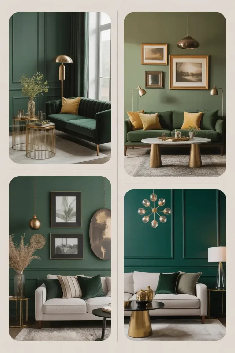21+ Green and Gold Living Room Ideas That Feel Luxe But Still Cozy