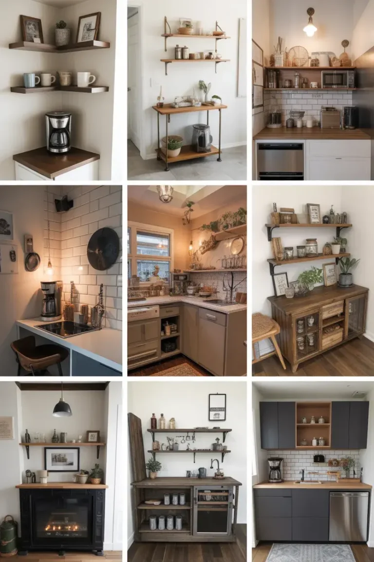 26+ Small Coffee Bar Ideas That Make Your Kitchen Feel Cozy & Stylish