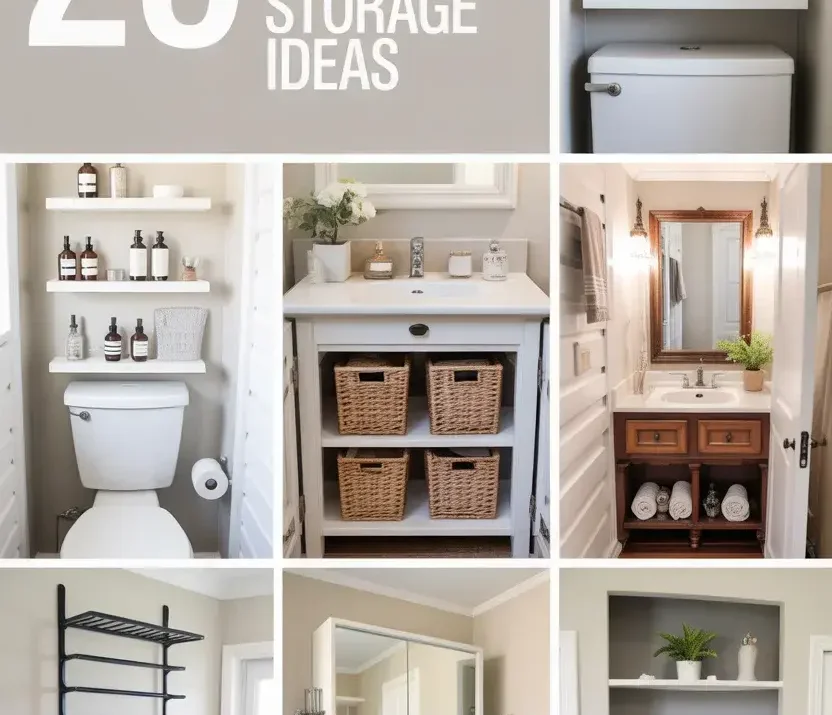 29 Small Bathroom Storage Ideas That Maximize Space Beautifully